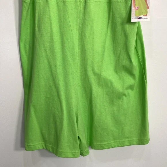 Vintage 90's Romper Cotton Women's XL Green Made in USA - Picture 4 of 10